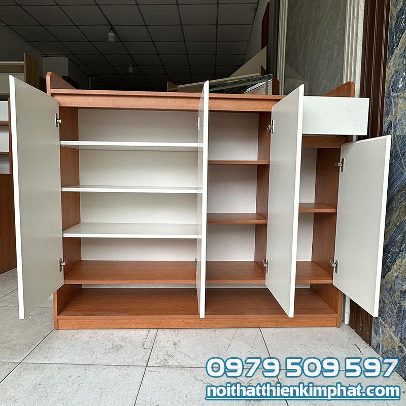Tủ giày MDF phủ Melamin 1400x1200x350 - Lưu trữ giày thông minh - Ảnh 2